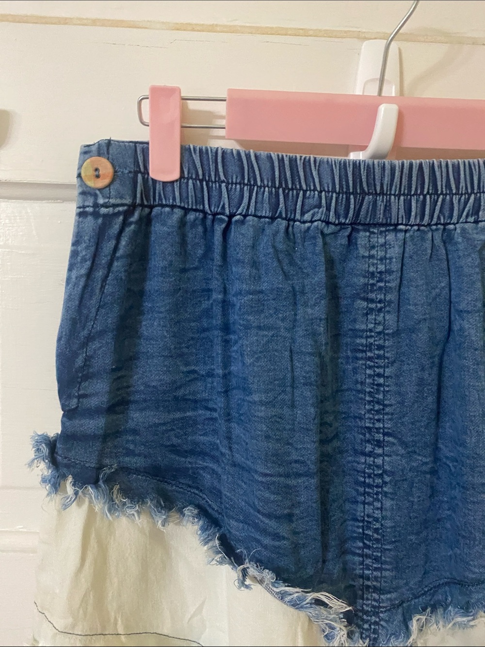 NWT Young Threads Boho Distressed Denim Tiered Maxi Skirt - Medium - Picture 9 of 10